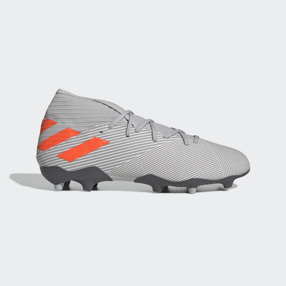 Ghete Fotbal Adidas Nemeziz 19.3 Firm Ground Barbati Romania - Gri/Portocalii/Albi EF8287